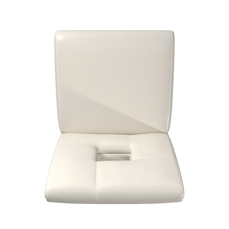 Chaises de salle à manger en similicuir blanc (lot de 2)