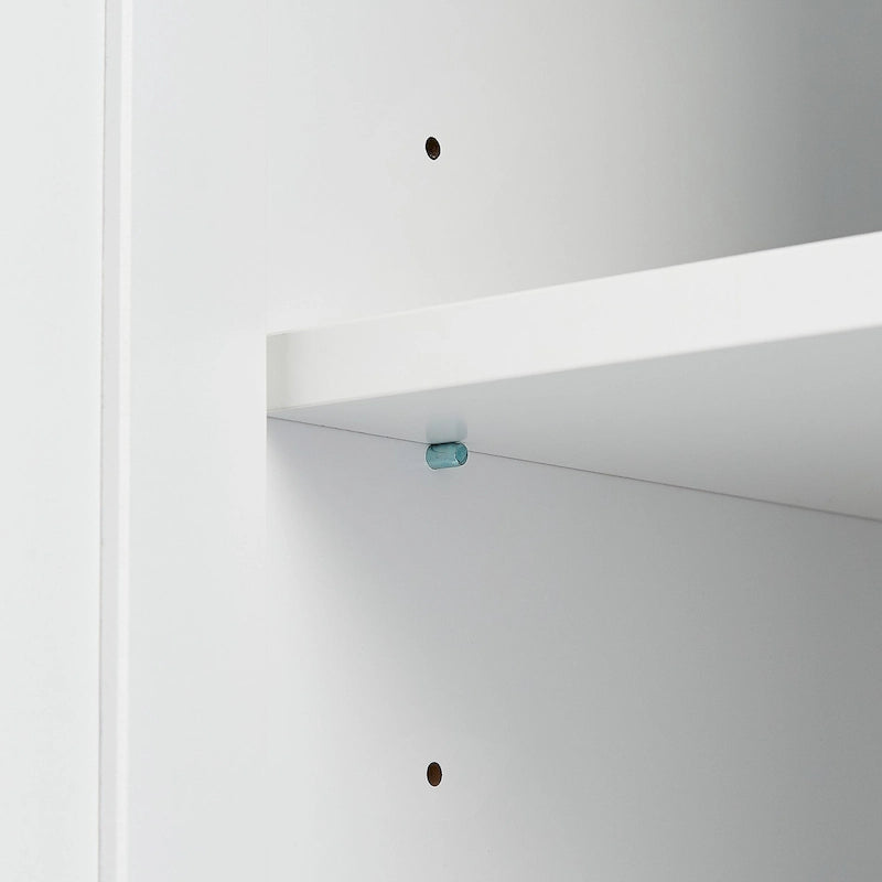 Armoire de rangement haute et large avec portes, trois tiroirs