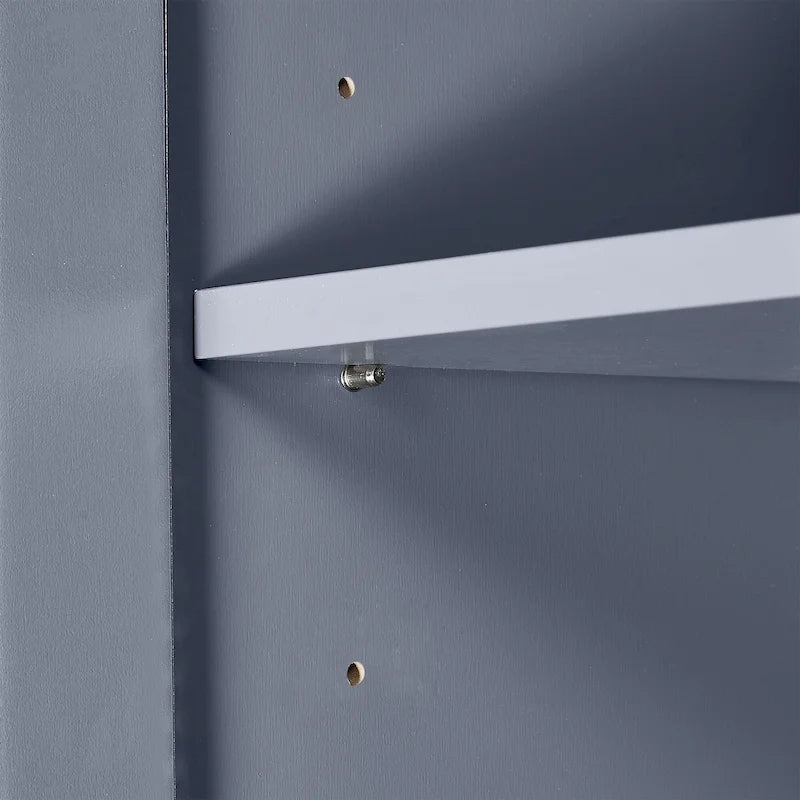Armoire de rangement haute et large avec portes, trois tiroirs