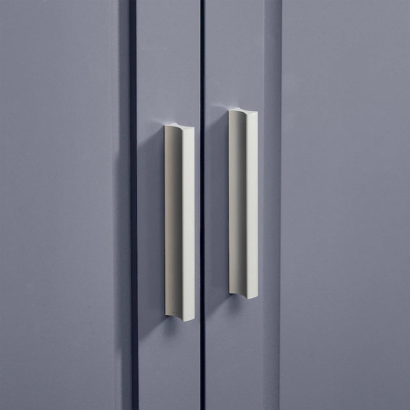 Armoire de rangement haute et large avec portes, trois tiroirs