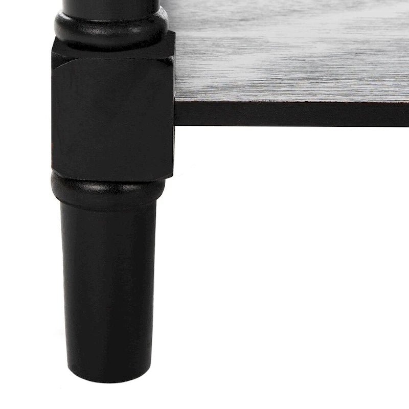Table basse grise à deux tiroirs — 105,9 cm L x 55,1 cm P x 47 cm H