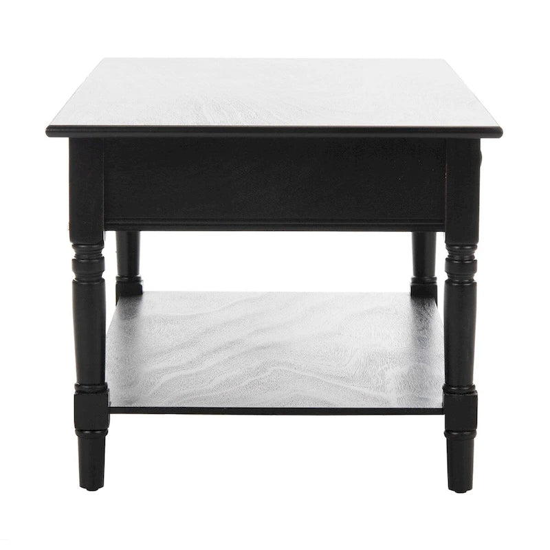 Table basse grise à deux tiroirs — 105,9 cm L x 55,1 cm P x 47 cm H