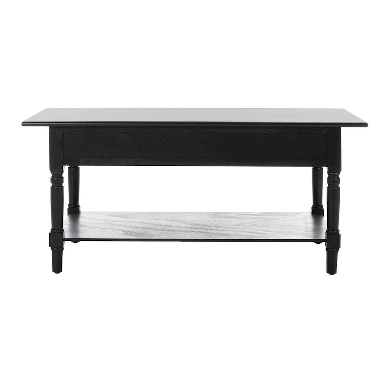 Table basse grise à deux tiroirs — 105,9 cm L x 55,1 cm P x 47 cm H