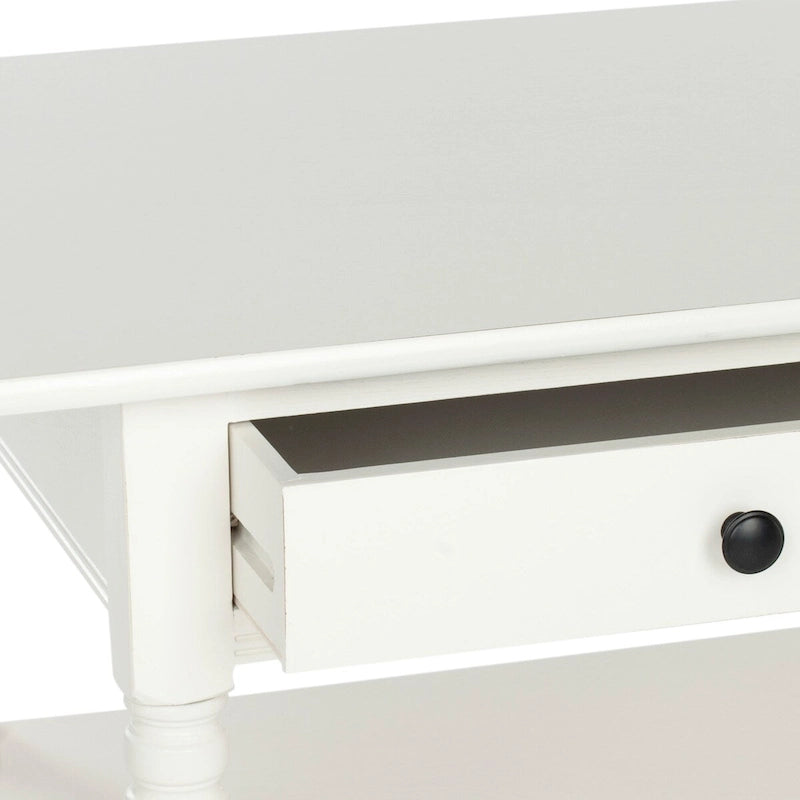 Table basse grise à deux tiroirs — 105,9 cm L x 55,1 cm P x 47 cm H