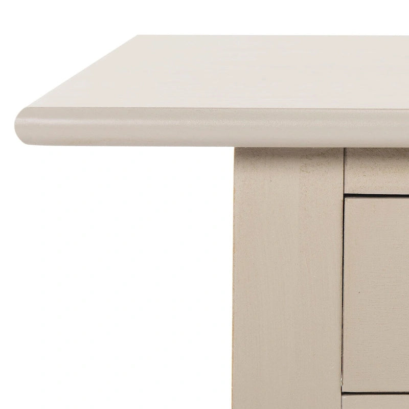 Table basse grise à deux tiroirs — 105,9 cm L x 55,1 cm P x 47 cm H