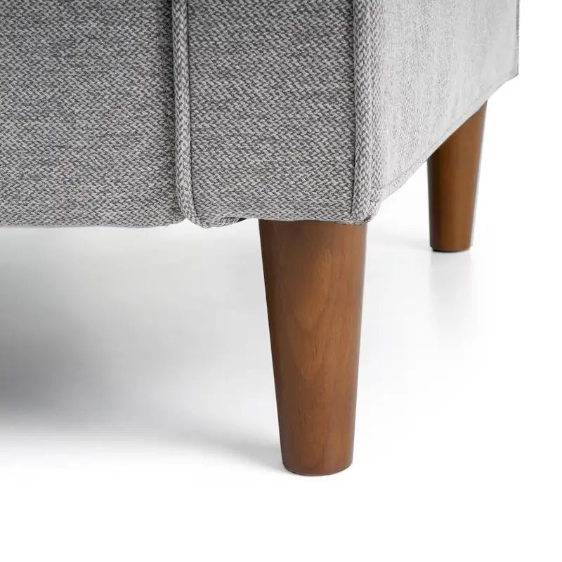 Canapé en lin moderne (avec pochettes de rangement sur les accoudoirs)