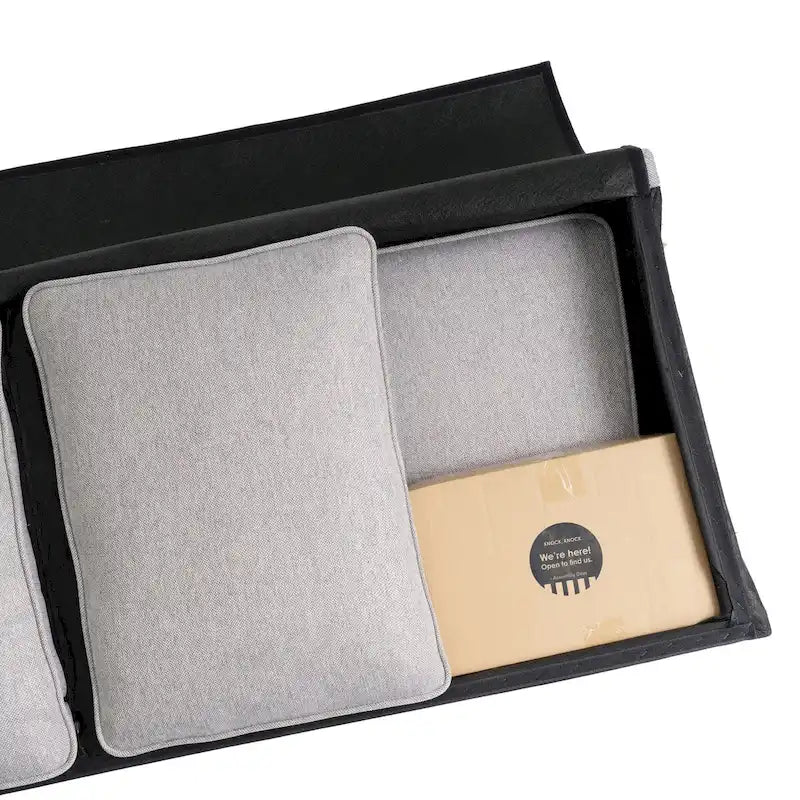 Canapé en lin moderne (avec pochettes de rangement sur les accoudoirs)