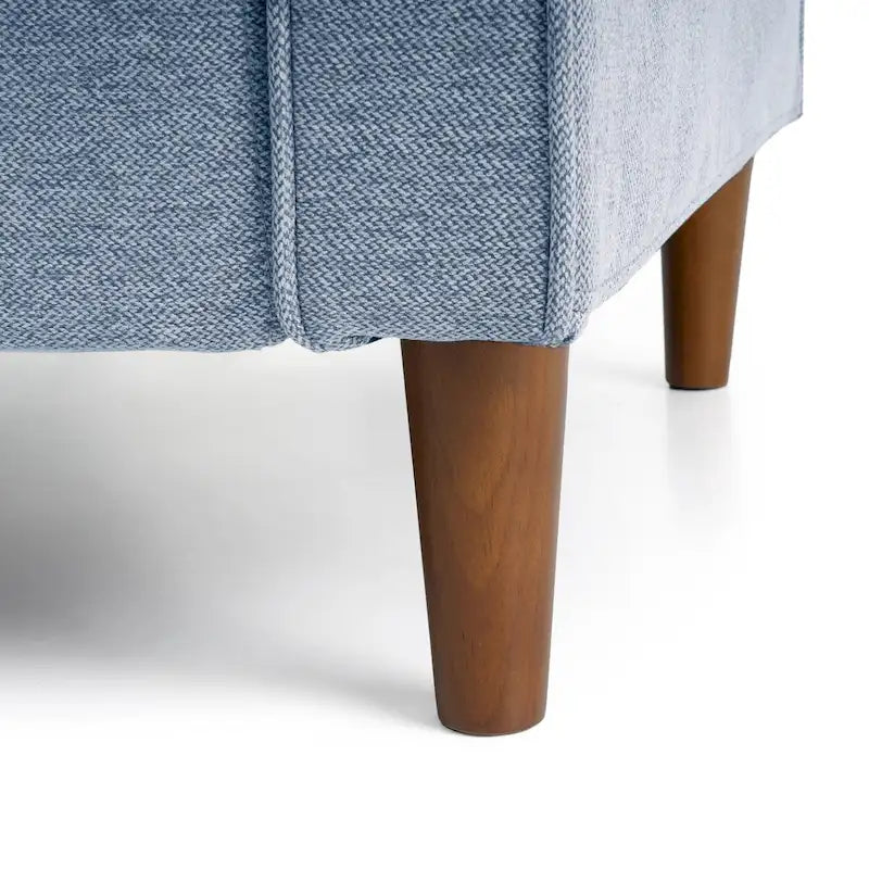 Canapé en lin moderne (avec pochettes de rangement sur les accoudoirs)