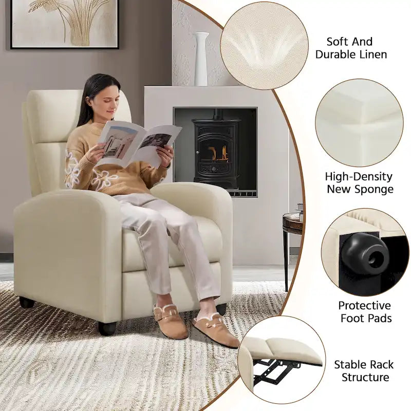 Fauteuil inclinable en tissu moderne