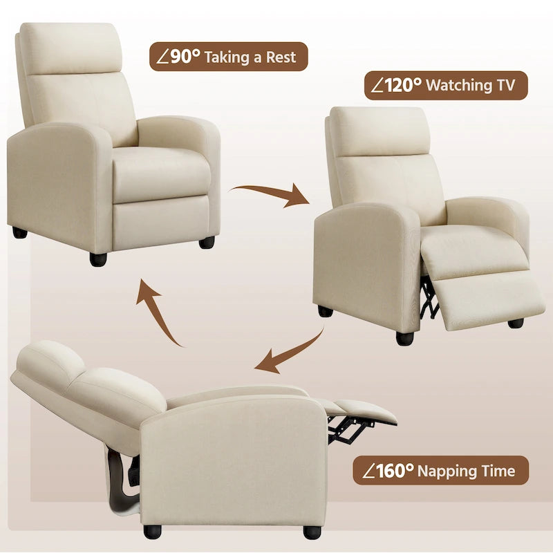 Fauteuil inclinable en tissu moderne
