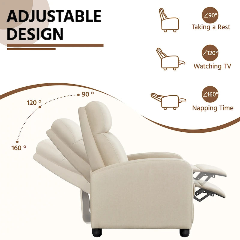 Fauteuil inclinable en tissu moderne