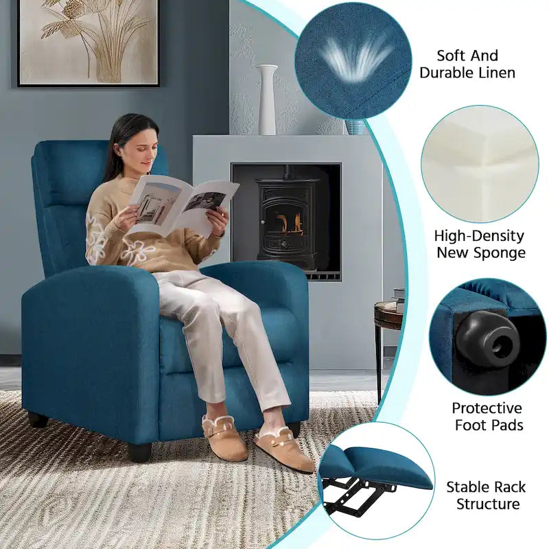 Fauteuil inclinable en tissu moderne