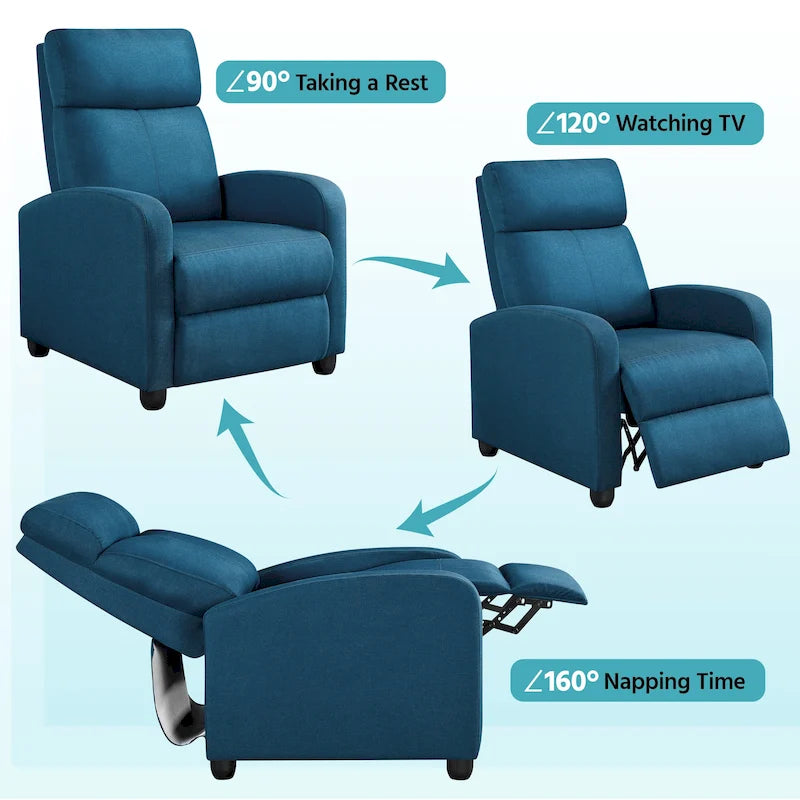 Fauteuil inclinable en tissu moderne