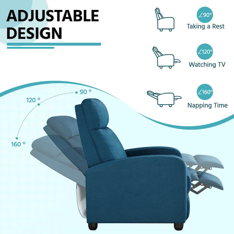 Fauteuil inclinable en tissu moderne
