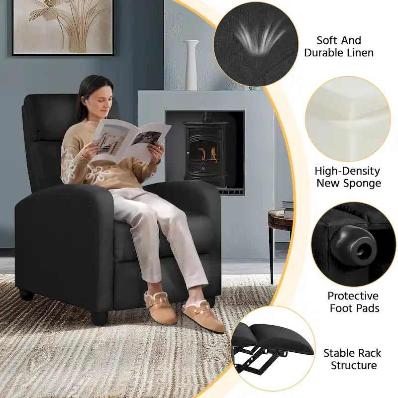 Fauteuil inclinable en tissu moderne