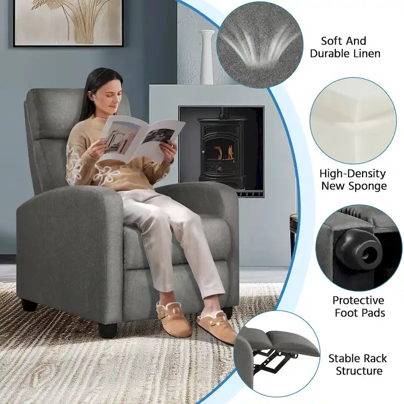 Fauteuil inclinable en tissu moderne