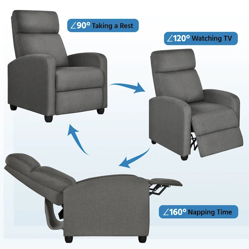 Fauteuil inclinable en tissu moderne