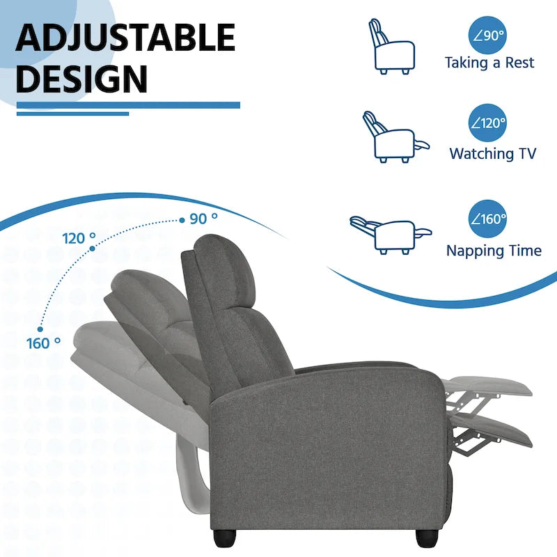 Fauteuil inclinable en tissu moderne
