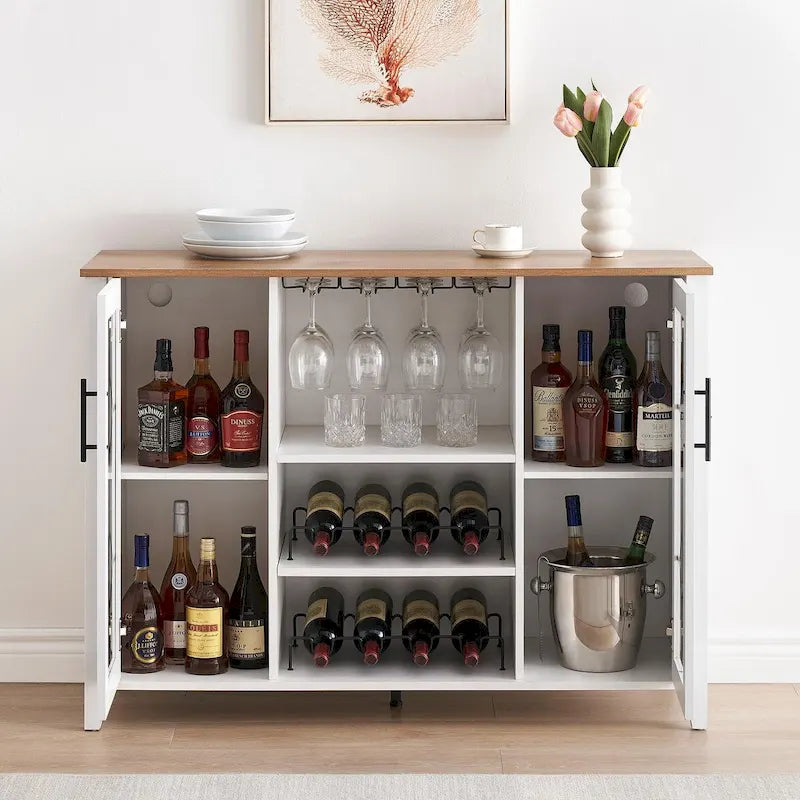 Bar à vin avec lumières LED - 15,7 P x 47,2 L x 34,61 H