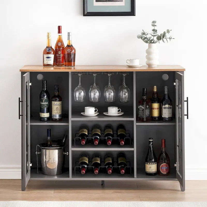 Bar à vin avec lumières LED - 15,7 P x 47,2 L x 34,61 H