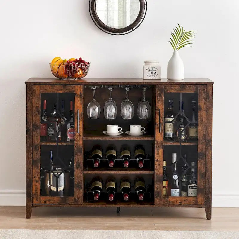 Bar à vin avec lumières LED - 15,7 P x 47,2 L x 34,61 H