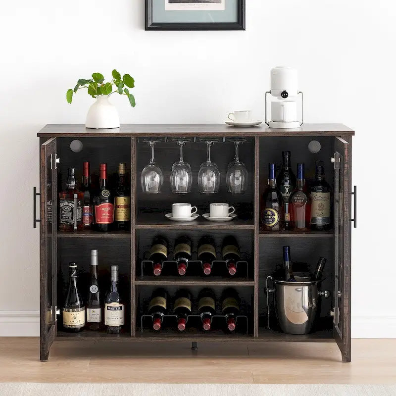 Bar à vin avec lumières LED - 15,7 P x 47,2 L x 34,61 H