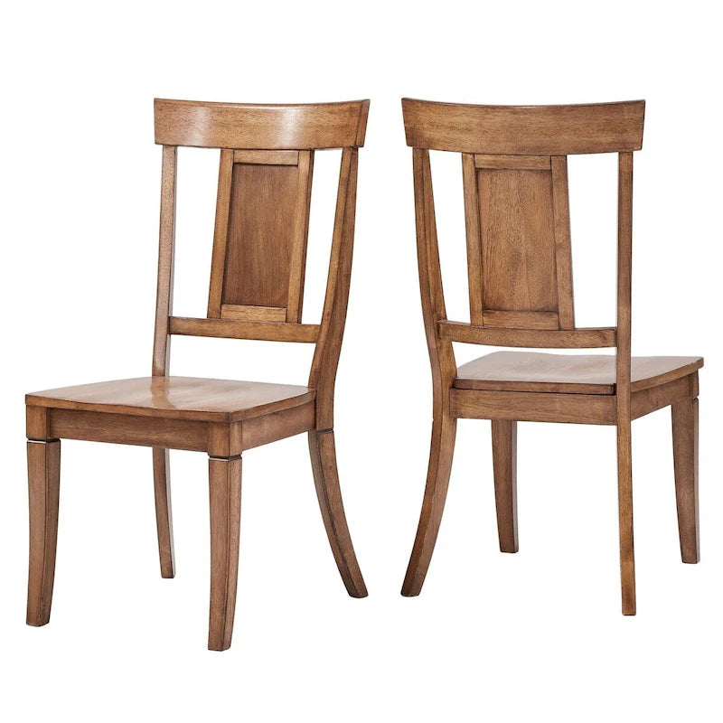 Chaises de salle à manger à dossier en bois (lot de 2)