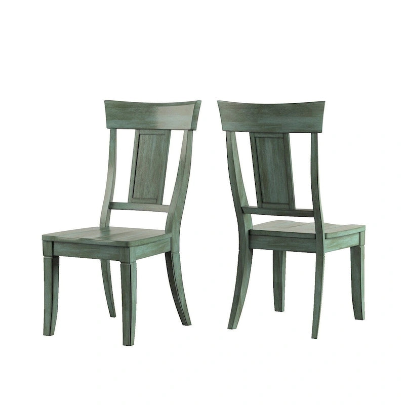 Chaises de salle à manger à dossier en bois (lot de 2)