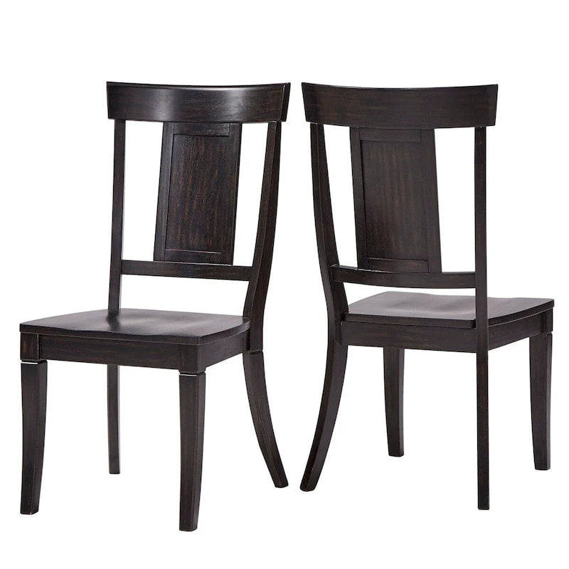 Chaises de salle à manger à dossier en bois (lot de 2)