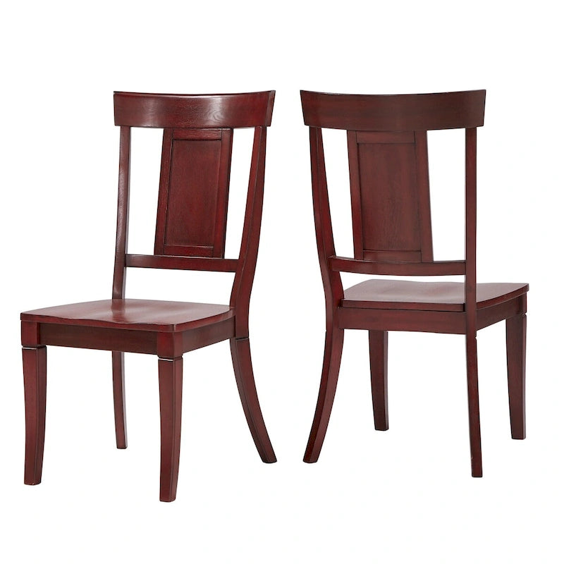 Chaises de salle à manger à dossier en bois (lot de 2)