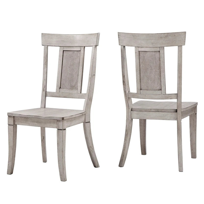 Chaises de salle à manger à dossier en bois (lot de 2)