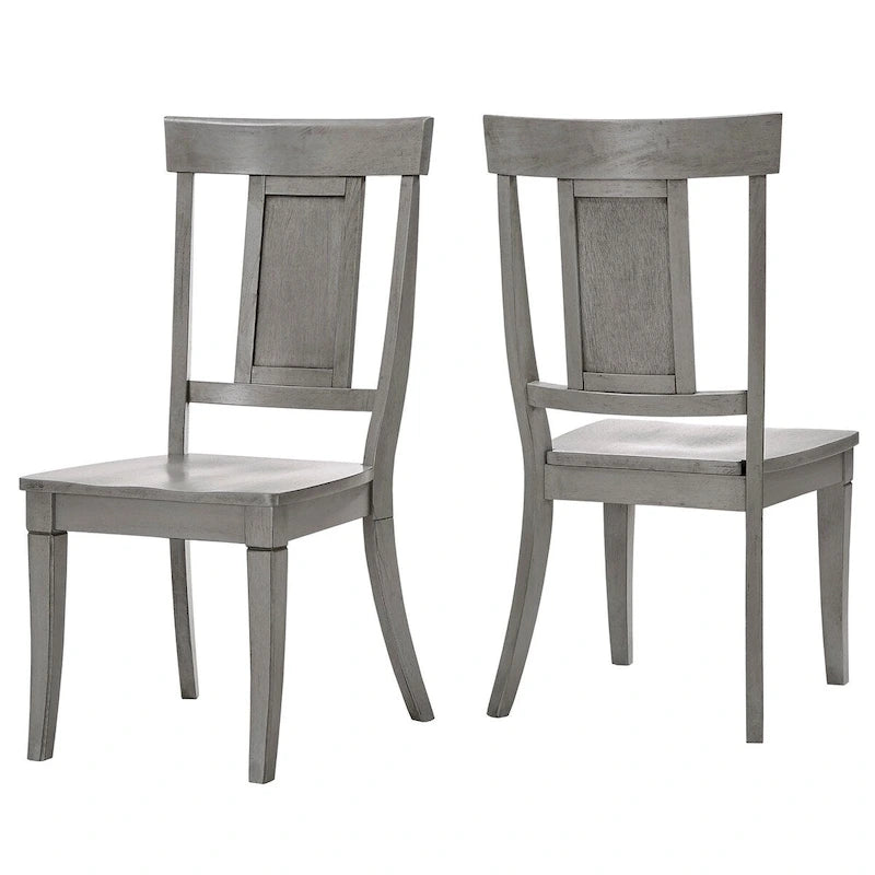 Chaises de salle à manger à dossier en bois (lot de 2)