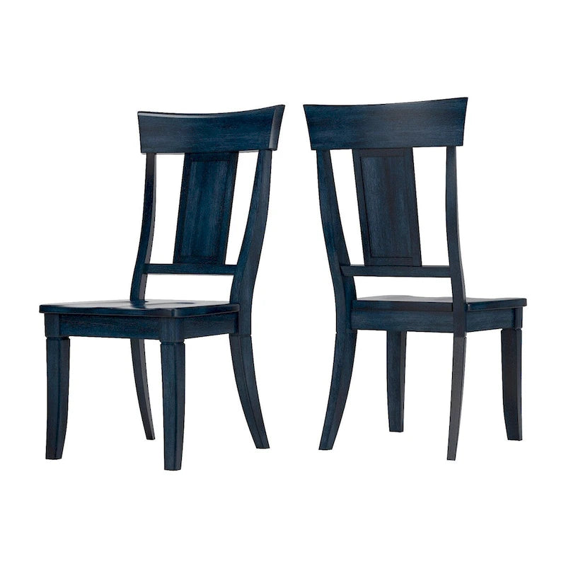 Chaises de salle à manger à dossier en bois (lot de 2)