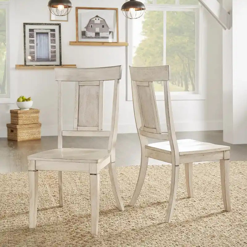 Chaises de salle à manger à dossier en bois (lot de 2)