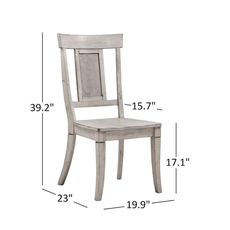 Chaises de salle à manger à dossier en bois (lot de 2)