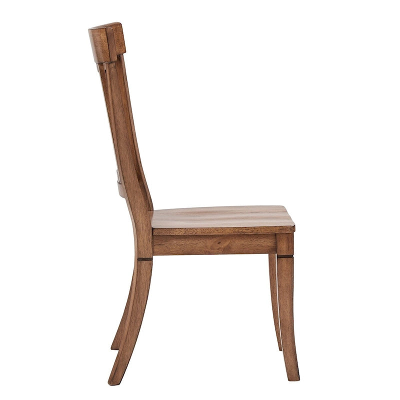 Chaises de salle à manger à dossier en bois (lot de 2)