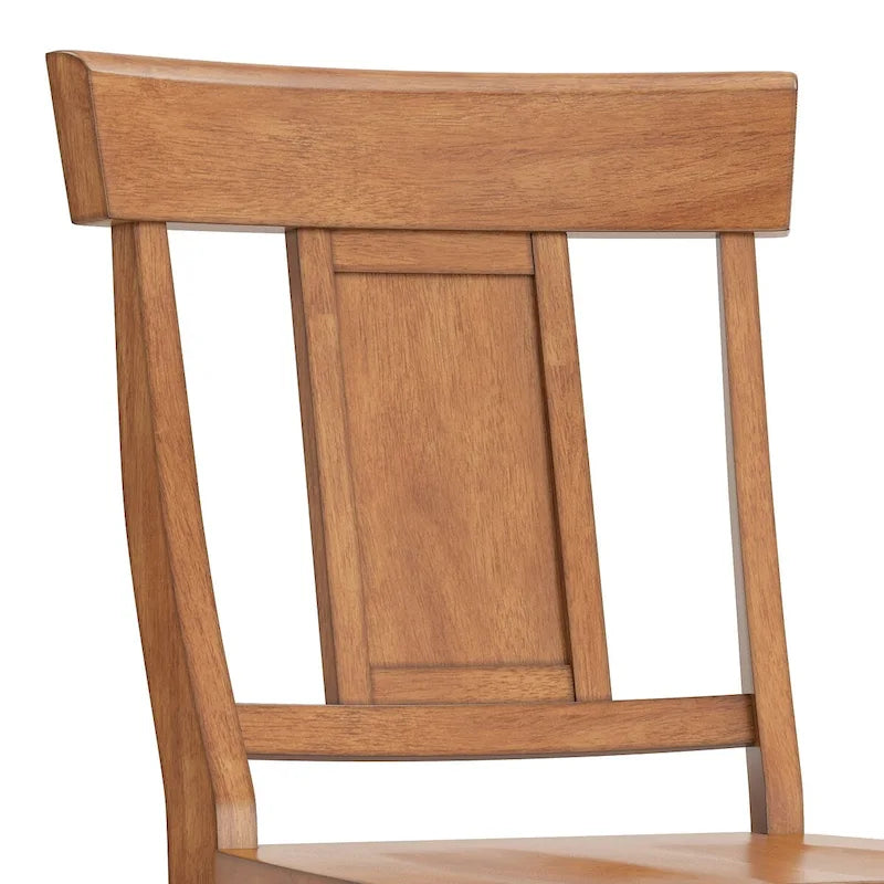Chaises de salle à manger à dossier en bois (lot de 2)