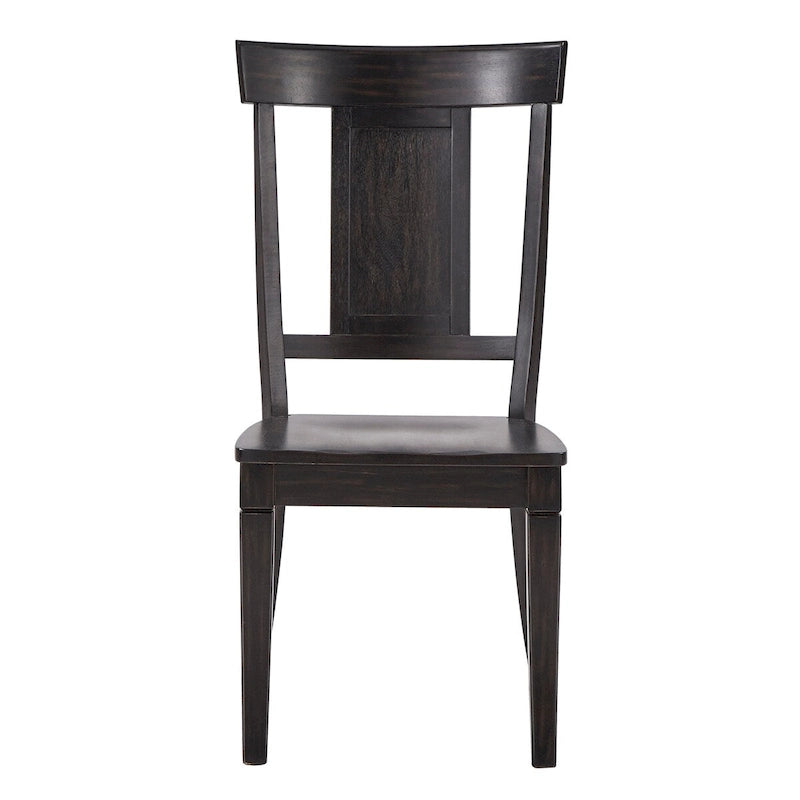 Chaises de salle à manger à dossier en bois (lot de 2)