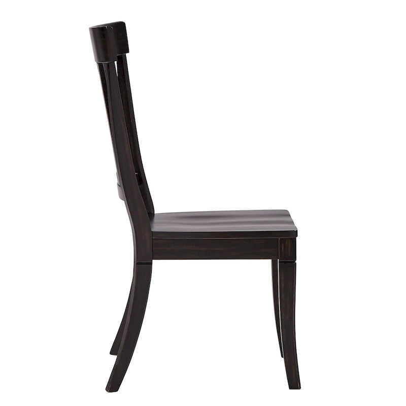 Chaises de salle à manger à dossier en bois (lot de 2)
