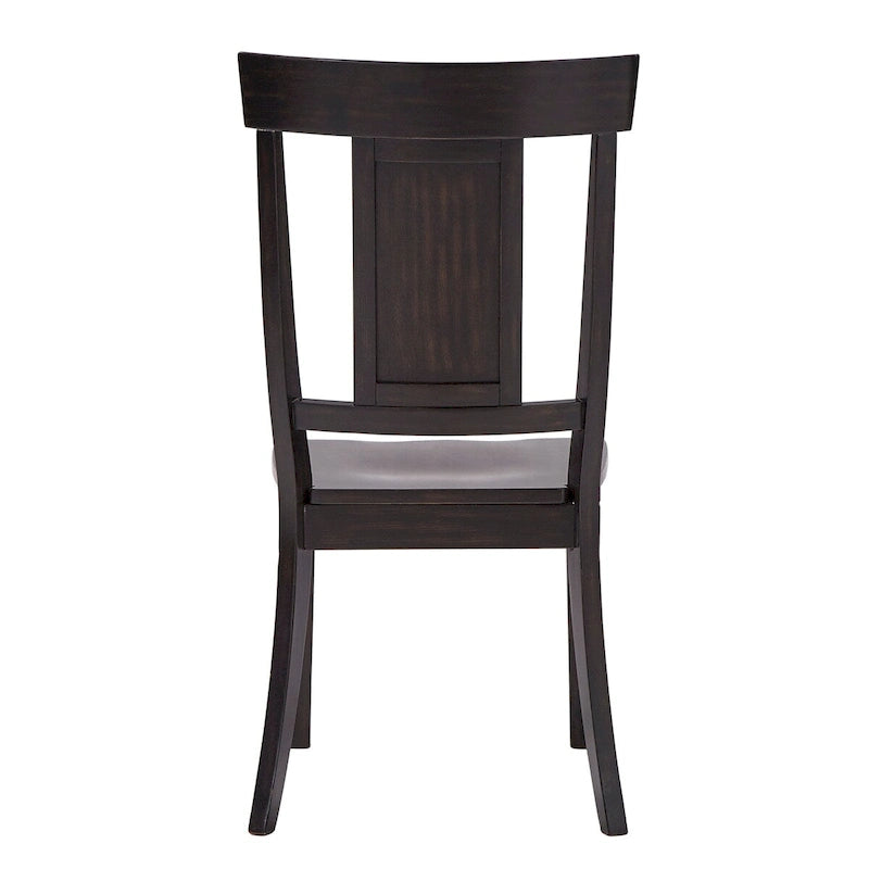 Chaises de salle à manger à dossier en bois (lot de 2)
