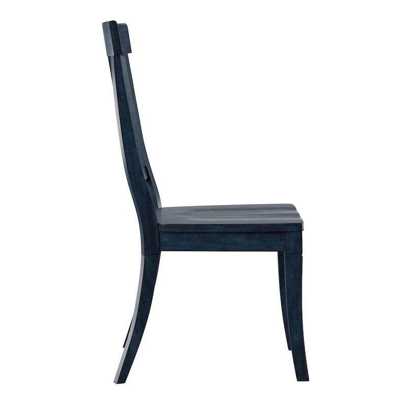 Chaises de salle à manger à dossier en bois (lot de 2)