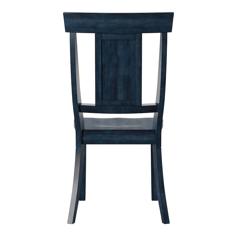 Chaises de salle à manger à dossier en bois (lot de 2)