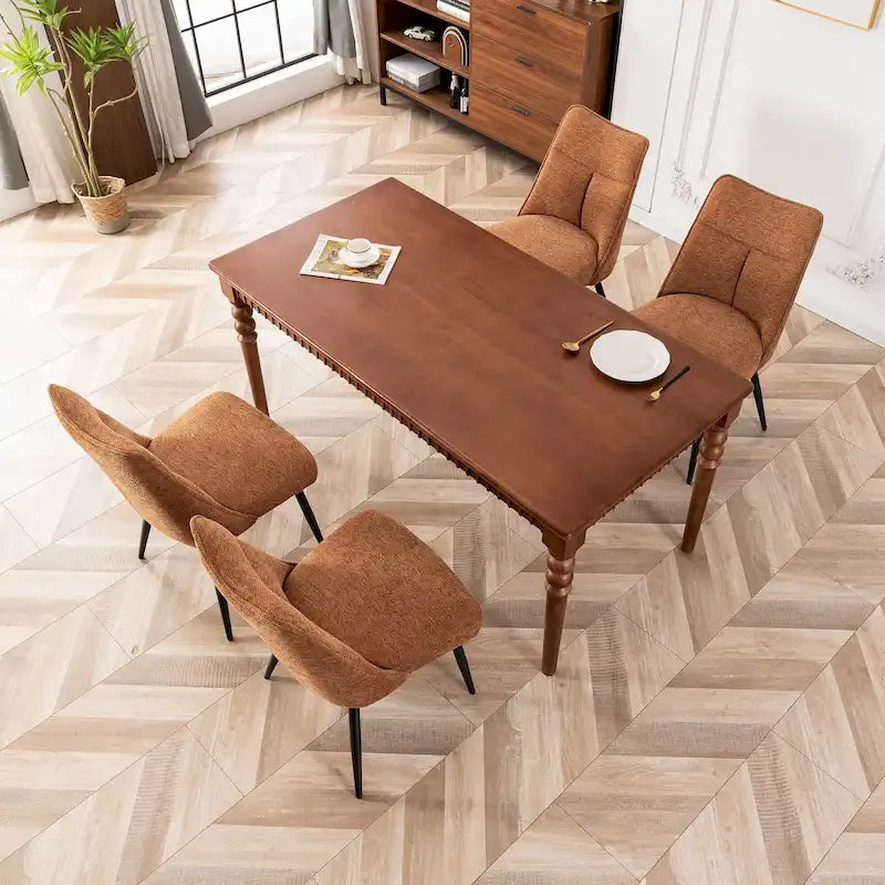 Lot de 2 chaises de cuisine et de salle à manger modernes en tissu rembourré
