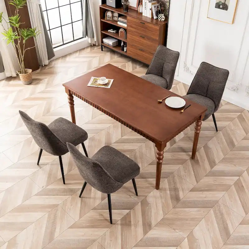 Lot de 2 chaises de cuisine et de salle à manger modernes en tissu rembourré