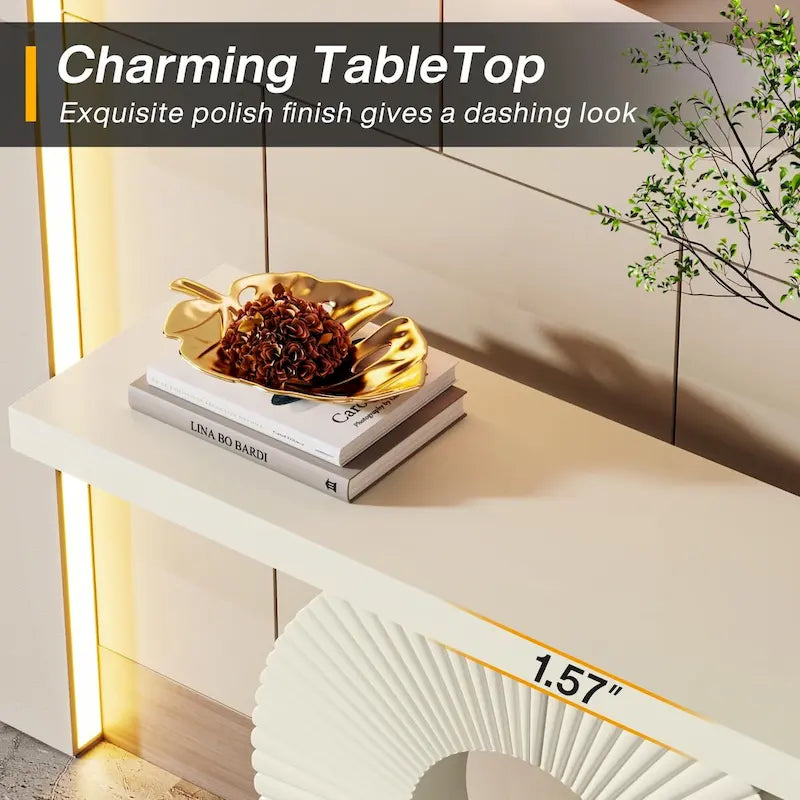 Table console moderne de 40 pouces pour entrée, table d'appoint pour canapé de salon