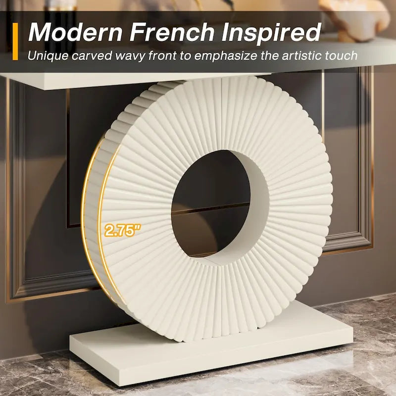 Table console moderne de 40 pouces pour entrée, table d'appoint pour canapé de salon
