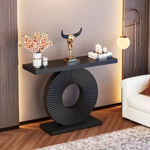 Table console moderne de 40 pouces pour entrée, table d'appoint pour canapé de salon