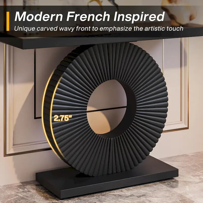 Table console moderne de 40 pouces pour entrée, table d'appoint pour canapé de salon